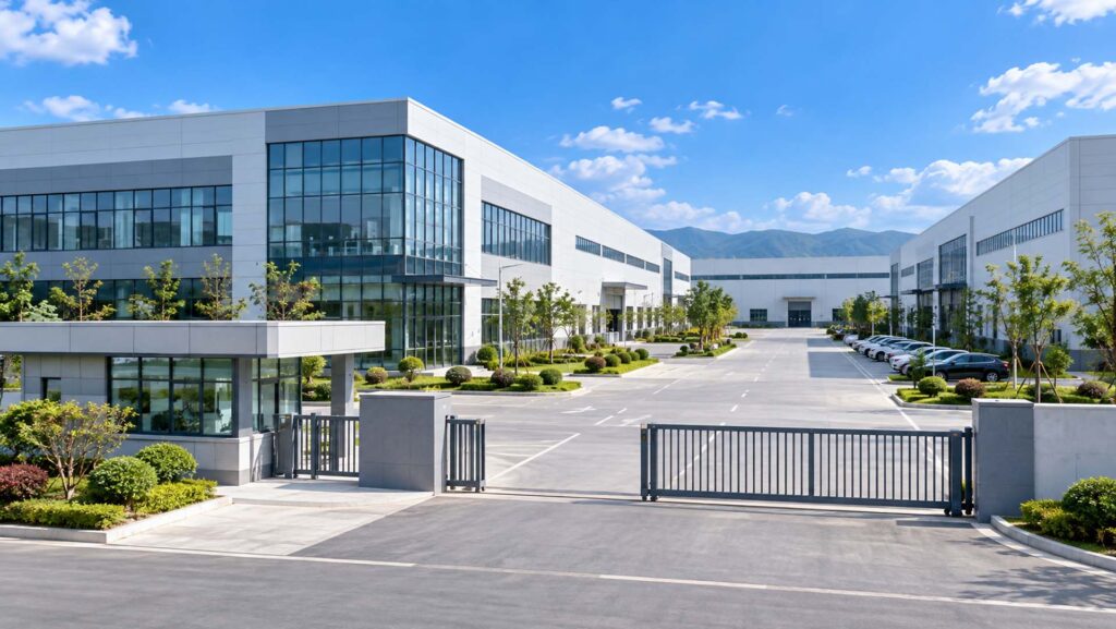 Entrance to a precision manufacturing facility