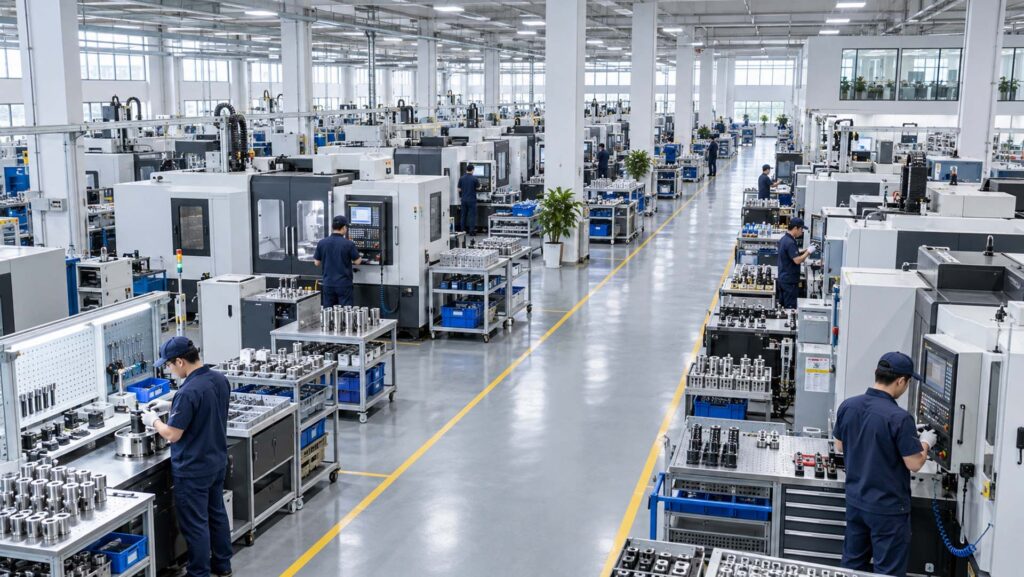 Precision manufacturing operations inside a production facility