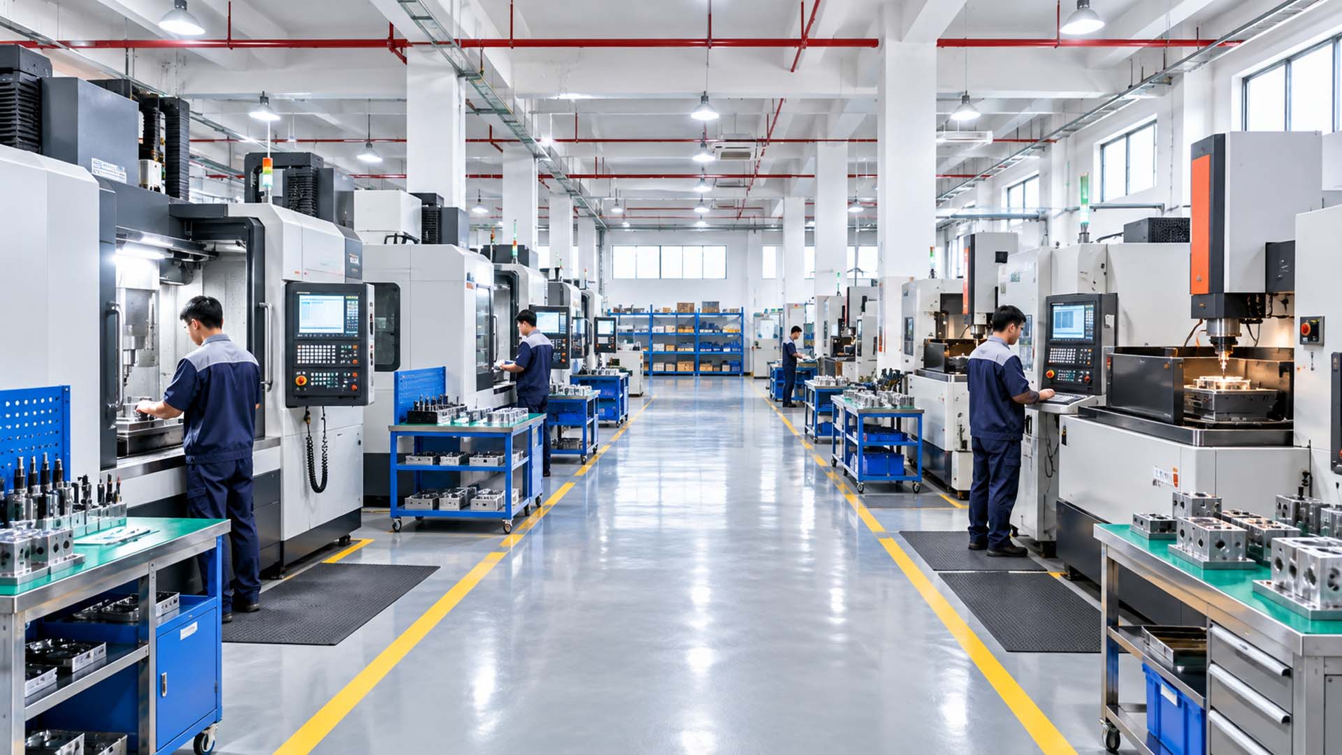 Interior view of a modern precision manufacturing facility