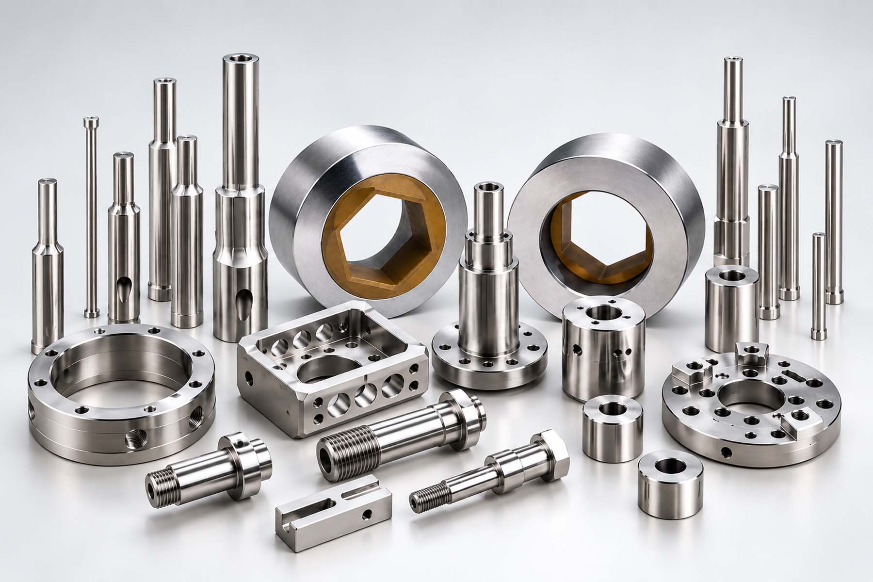 Steel and carbide tooling components for forming applications
